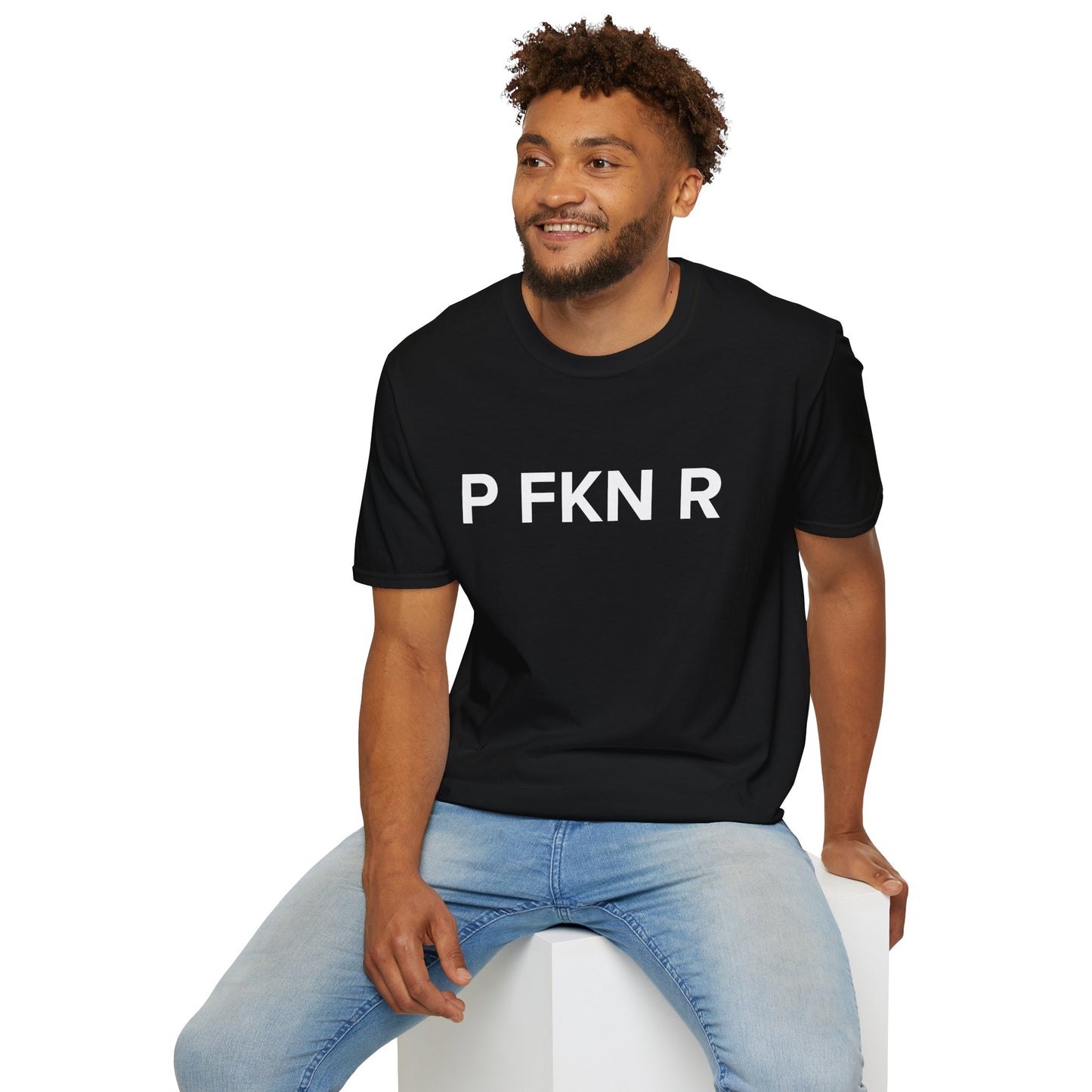 P FKN R Unisex Softstyle T-Shirt