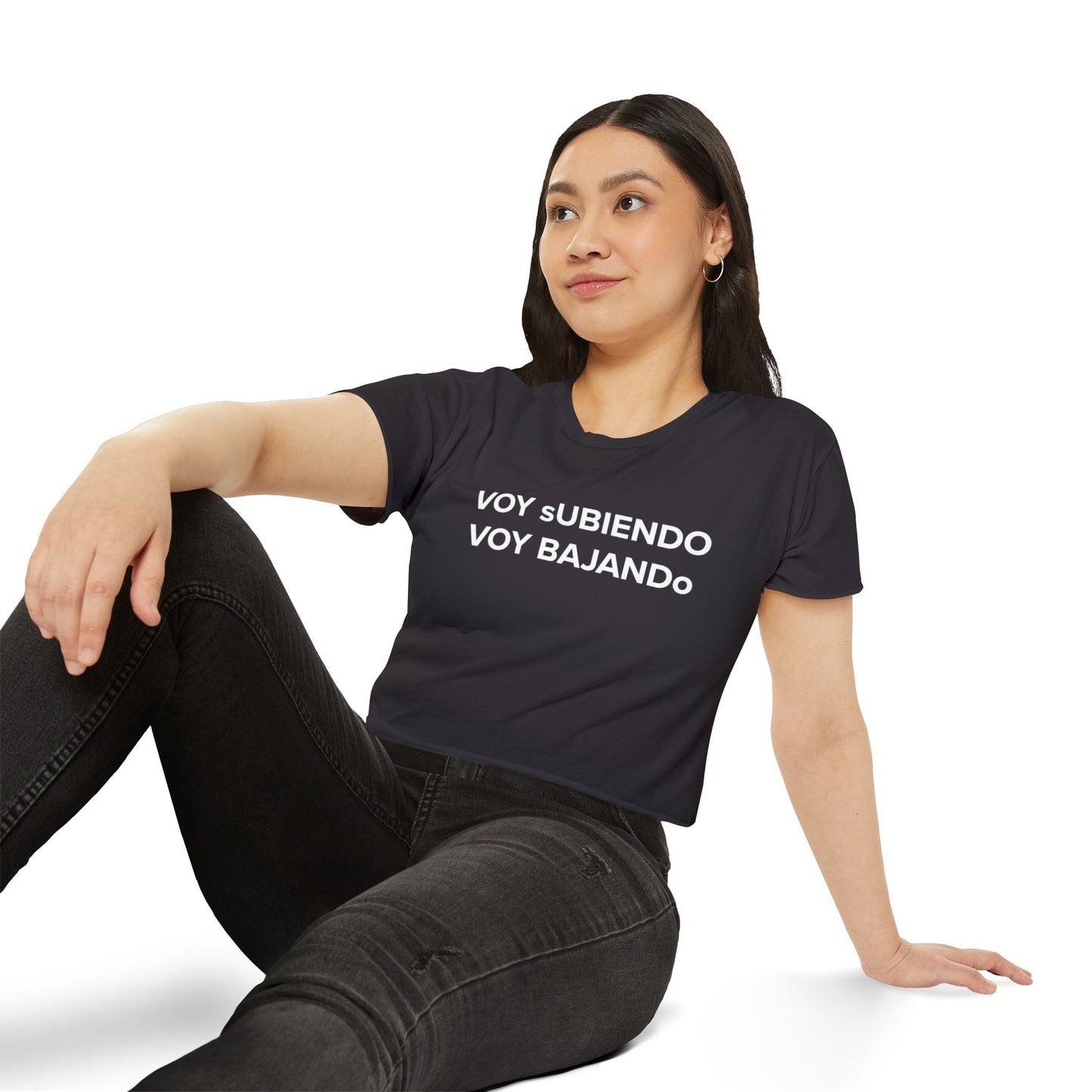 VOY sUBIENDO VOY BAJANDo Crop Top